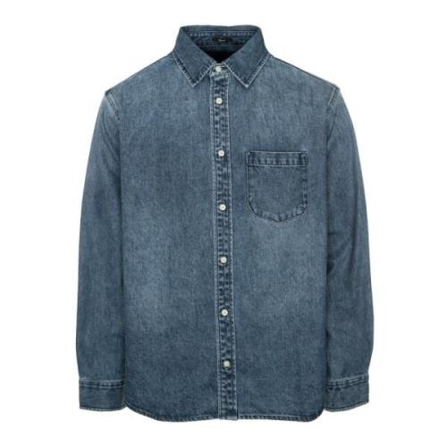 Noah Denim Overhemd Denham , Blue , Heren