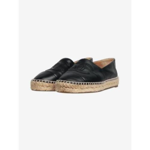 Pre-owned Fabric espadrilles Chanel Vintage , Black , Dames