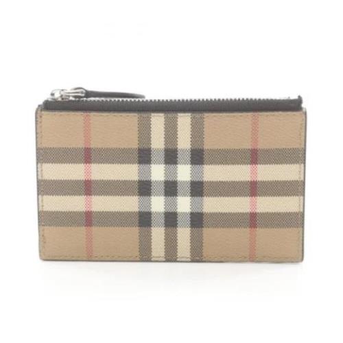 Pre-owned Canvas wallets Burberry Vintage , Beige , Dames