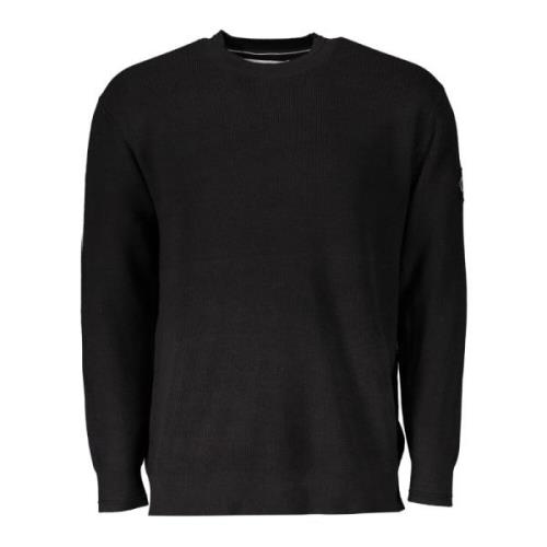 Zwarte katoenen T-shirt met lange mouwen Calvin Klein , Black , Heren