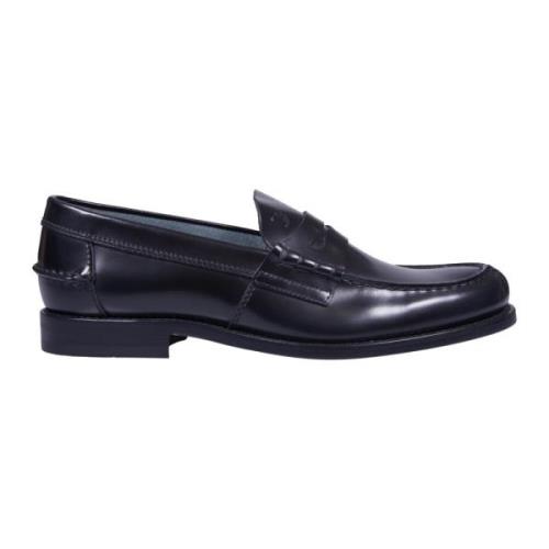 Zwarte Leren Loafer Mocassin Schoenen Tod's , Black , Heren