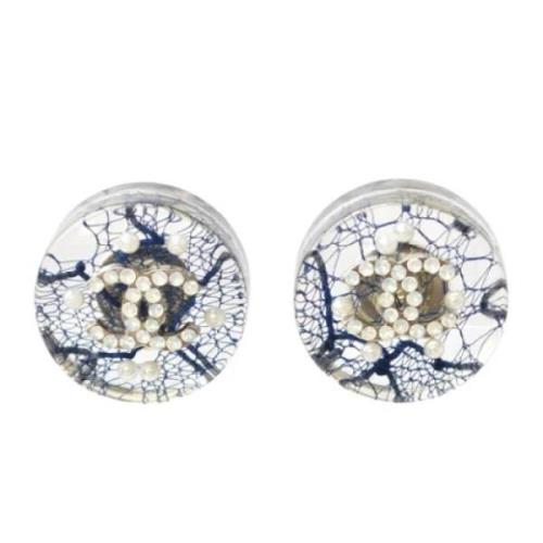 Pre-owned Plastic earrings Chanel Vintage , Blue , Dames