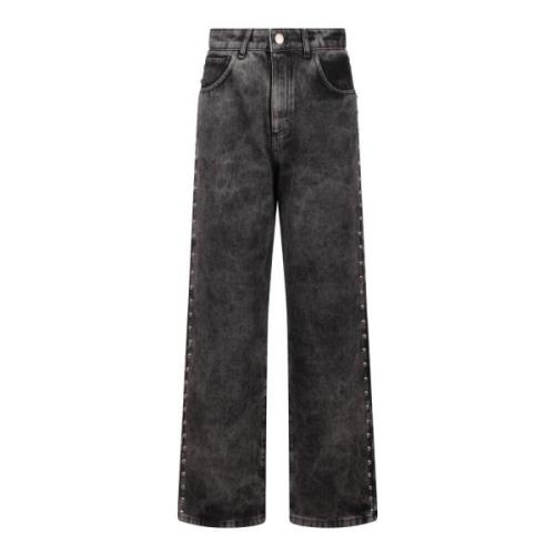 Spijkerbroek met studs en hoge taille Federica Tosi , Gray , Dames