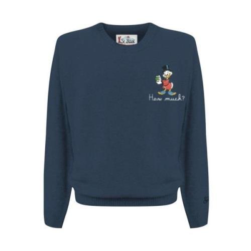 Heren Pullover Zio Paperone MC2 Saint Barth , Blue , Heren