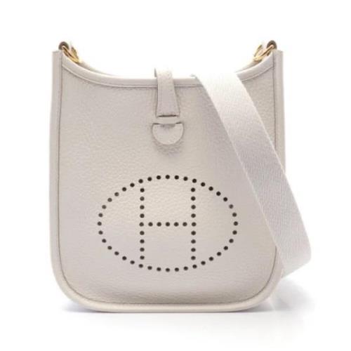 Pre-owned Leather shoulder-bags Hermès Vintage , White , Dames