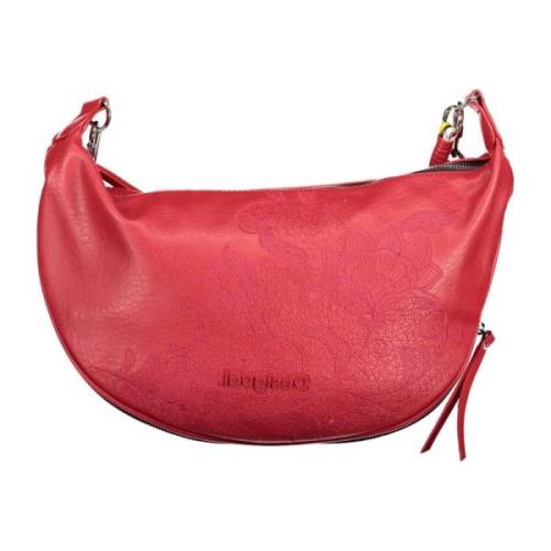 Uitbreidbare Rode Handtas met Schouderband Desigual , Red , Dames