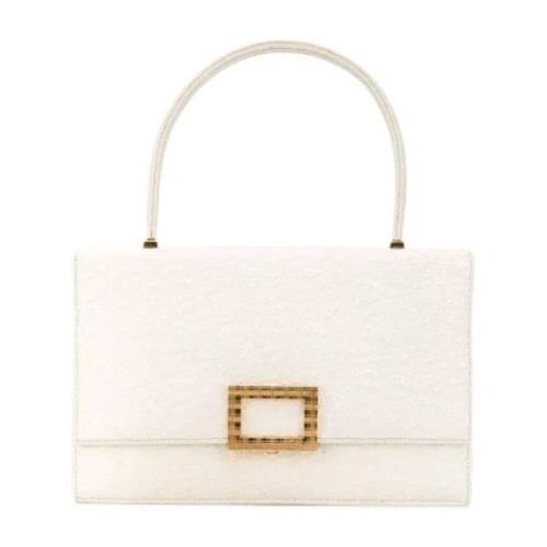 Pre-owned Leather handbags Hermès Vintage , White , Dames