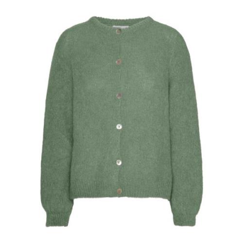 Zachte Alpaca Cardigan Stoffig Groen American Dreams , Green , Dames