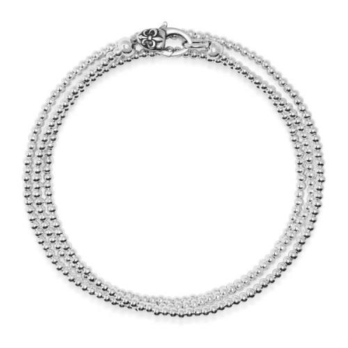 Men's Sterling Silver Wrap-Around Bracelet Nialaya , Gray , Heren