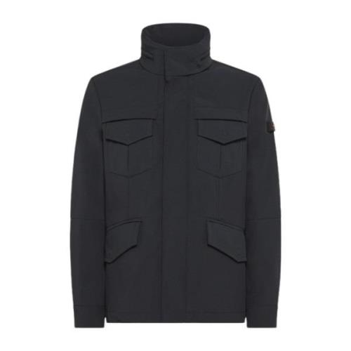 Gestreepte Field Jacket Zwart Peuterey , Black , Heren