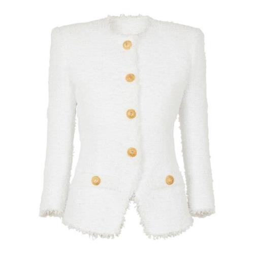 Aansluitend tweedjasje Balmain , White , Dames