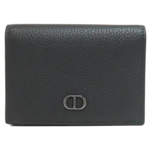 Pre-owned Leather wallets Dior Vintage , Black , Dames