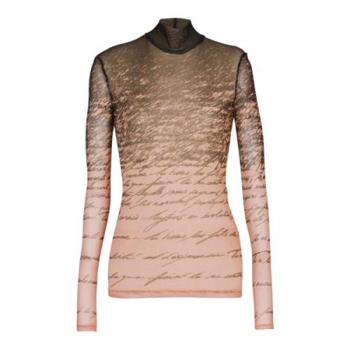 Lange mouwen top met 'Love Letter' print Balmain , Brown , Dames