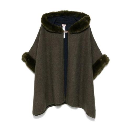 Bruine Bont Cape Jas Twinset , Brown , Dames