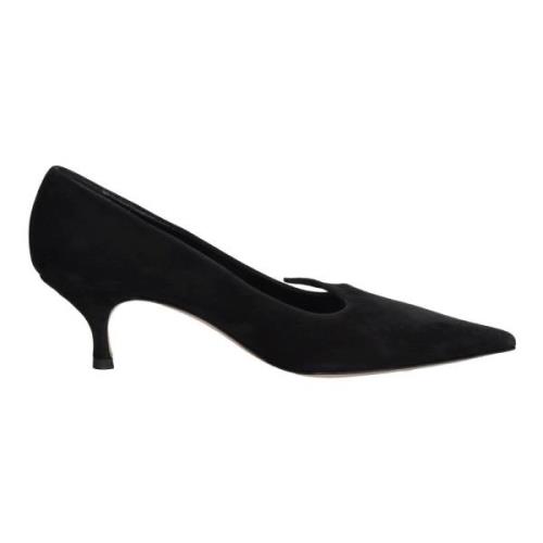 Met Hak Zwart Casadei , Black , Dames