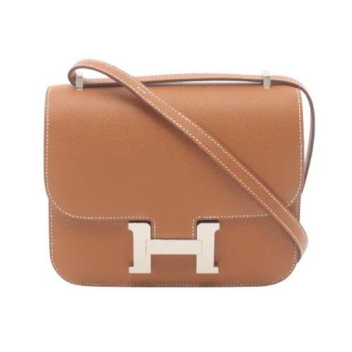 Pre-owned Leather crossbody-bags Hermès Vintage , Brown , Dames