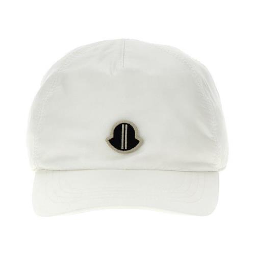 Witte Baseballpet met Logopatch Moncler , White , Heren