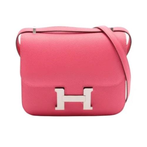 Pre-owned Leather crossbody-bags Hermès Vintage , Pink , Dames