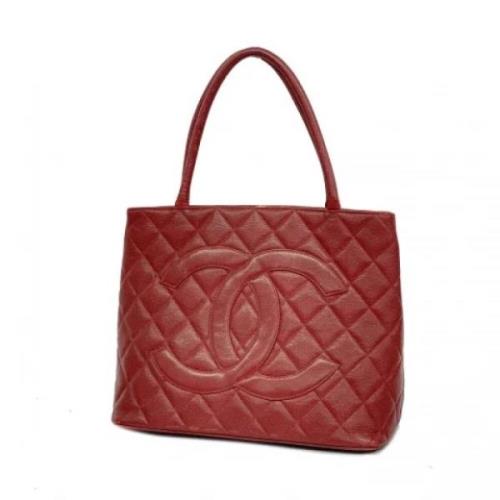 Pre-owned Leather chanel-bags Chanel Vintage , Red , Dames