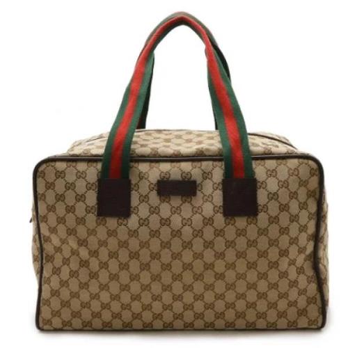 Pre-owned Canvas gucci-bags Gucci Vintage , Beige , Dames