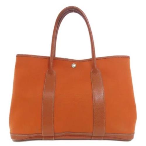 Pre-owned Canvas handbags Hermès Vintage , Brown , Dames