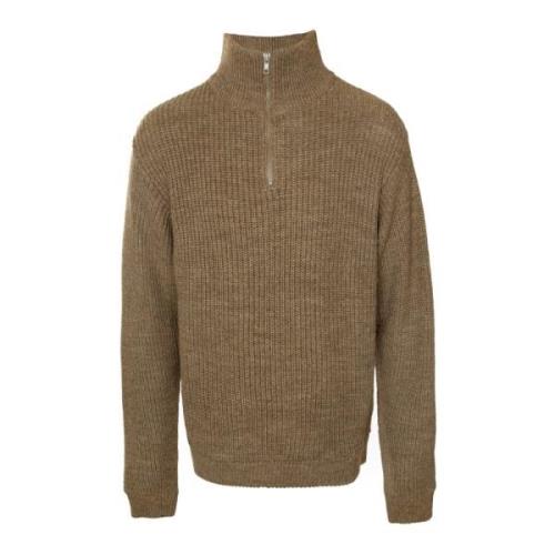 Crashway Gebreide Trui met Turtleneck American Vintage , Brown , Heren