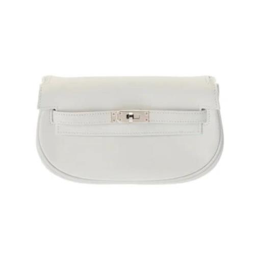 Pre-owned Leather handbags Hermès Vintage , White , Dames