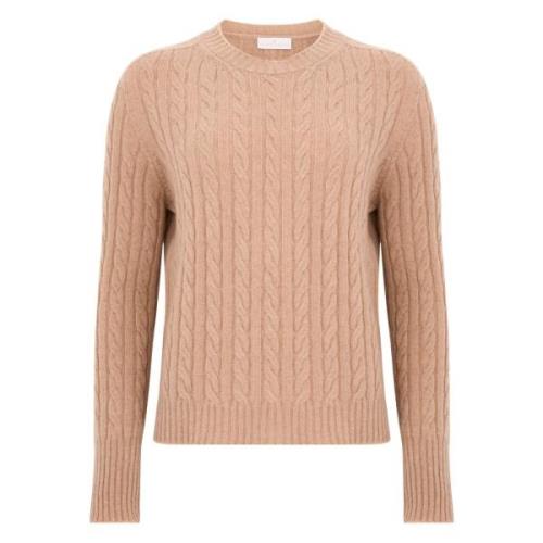 Beige Kasjmier Gebreide Trui Tabaroni Cashmere , Beige , Dames