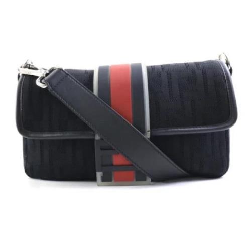 Pre-owned Canvas shoulder-bags Fendi Vintage , Black , Dames