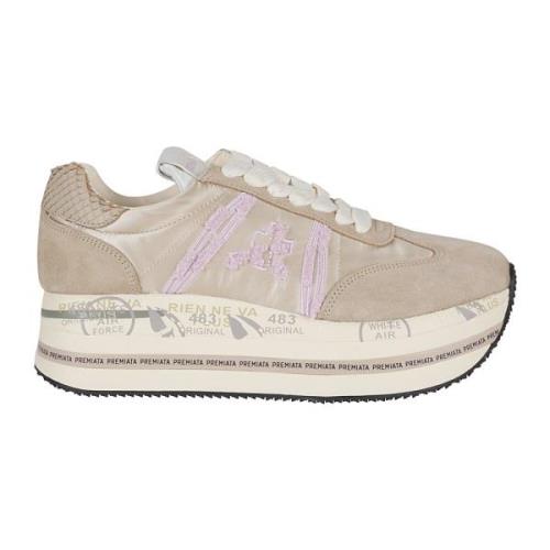 Witte Sneakers voor Vrouwen Premiata , Beige , Dames