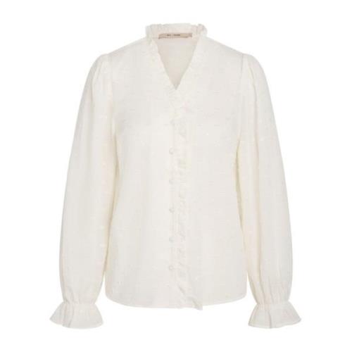 Vrouwelijk Shirt met Ruches Off White RUE de Femme , White , Dames