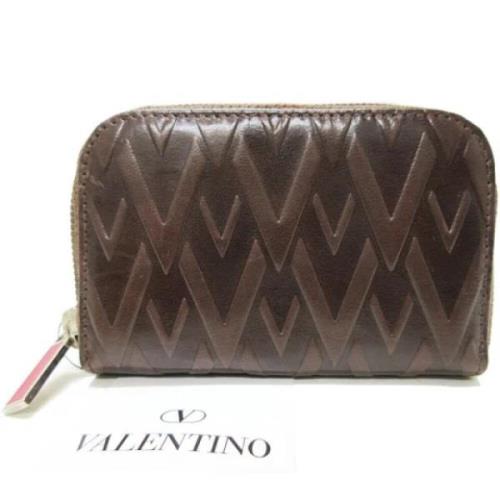 Pre-owned Leather wallets Valentino Vintage , Brown , Dames