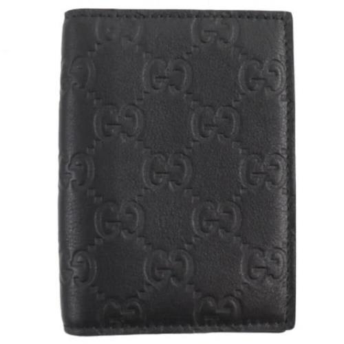 Pre-owned Leather wallets Gucci Vintage , Black , Heren