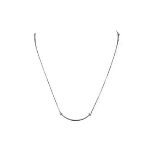 Pre-owned White Gold necklaces Tiffany & Co. Pre-owned , Gray , Dames