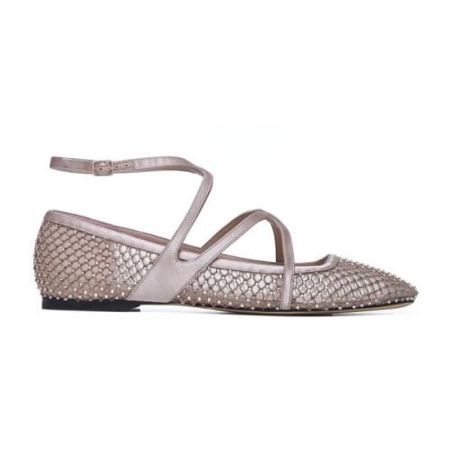 Kristalversierde Balletflats Jimmy Choo , Pink , Dames