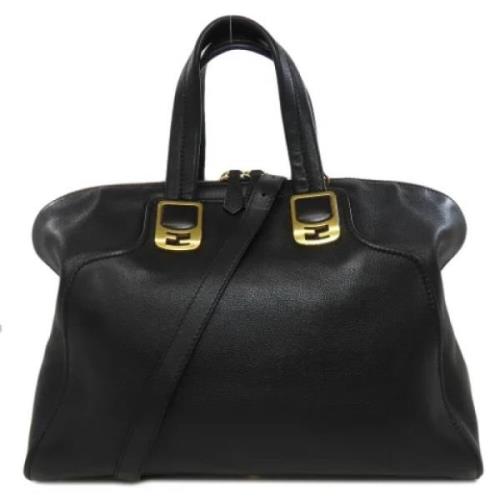 Pre-owned Leather handbags Fendi Vintage , Black , Dames