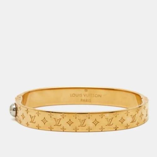 Pre-owned Metal bracelets Louis Vuitton Vintage , Yellow , Dames