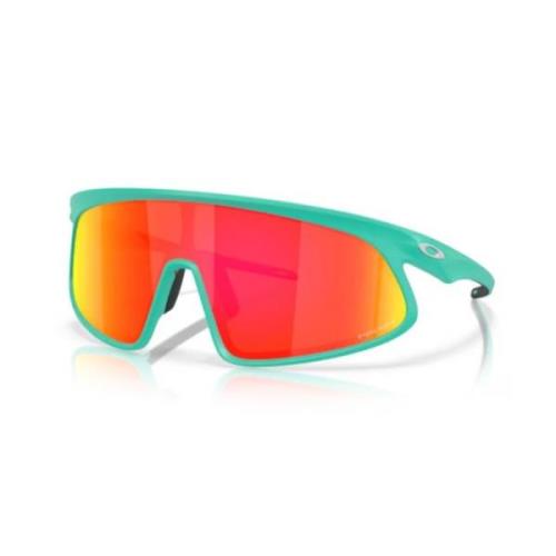 Sportieve Zonnebril Zwart Oakley , Green , Unisex