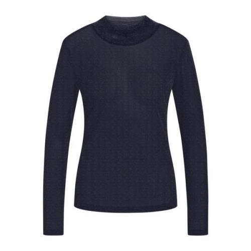 Donkerblauwe Roll Neck Blouse RUE de Femme , Blue , Dames