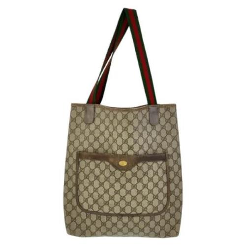 Pre-owned Canvas gucci-bags Gucci Vintage , Beige , Dames