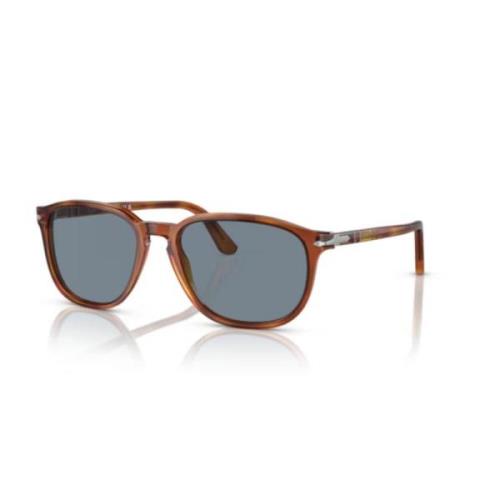 Retro Zonnebril Zwarte Frame Persol , Brown , Unisex