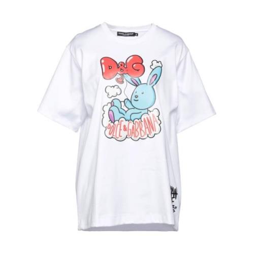 Witte T-shirts en Polos Dolce & Gabbana , White , Dames