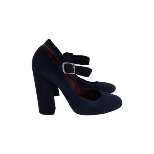 Pre-owned Suede heels Chloé Pre-owned , Blue , Dames