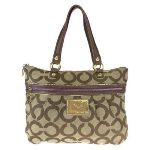 Pre-owned Canvas handbags Coach Pre-owned , Beige , Dames