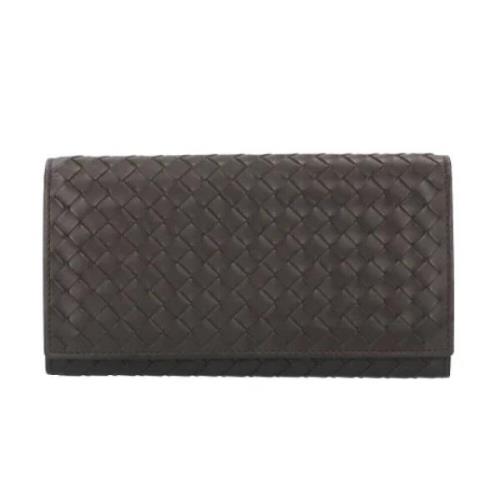 Pre-owned Leather wallets Bottega Veneta Vintage , Brown , Dames