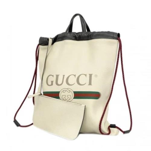 Pre-owned Leather gucci-bags Gucci Vintage , Beige , Heren