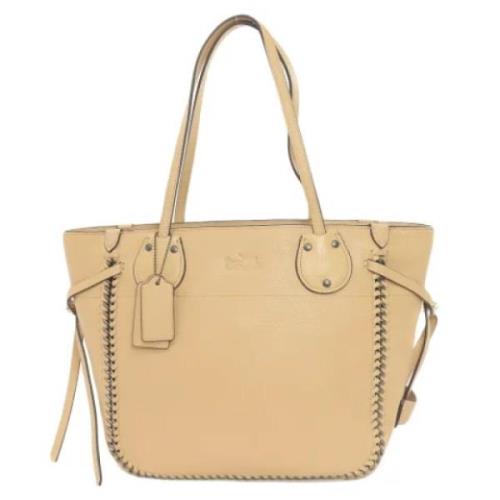 Pre-owned Leather shoulder-bags Coach Pre-owned , Beige , Dames