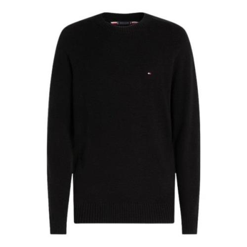 Ronde Hals Wollen Trui Tommy Hilfiger , Black , Heren