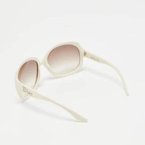 Pre-owned Acetate sunglasses Dior Vintage , White , Dames