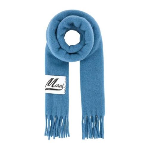 Alpaca Blend Lichtblauwe Sjaal Marni , Blue , Heren